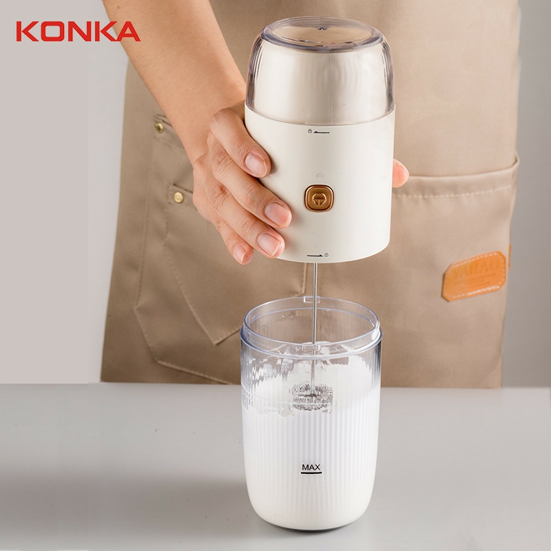 Tableware And Kitchenware | Coffee Grinder & Milk Frother Electric Beater Portable Foam Maker 3In1 Coffee Cup For Home Travel Usb Charging Whisk Tools Housewares Tableware And Kitchenware