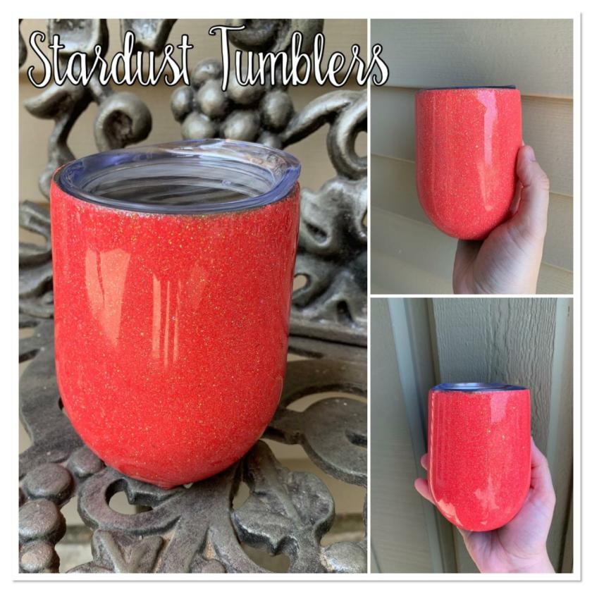 Tableware And Kitchenware | Coral Glitter Wine Tumbler-Tumblers With Straws-Glitter Tumbler-Wine Tumbler-Coral Tumbler-Tumbler Cups-Custom Tumblers-Tumblers For Ladies Housewares Tableware And Kitchenware