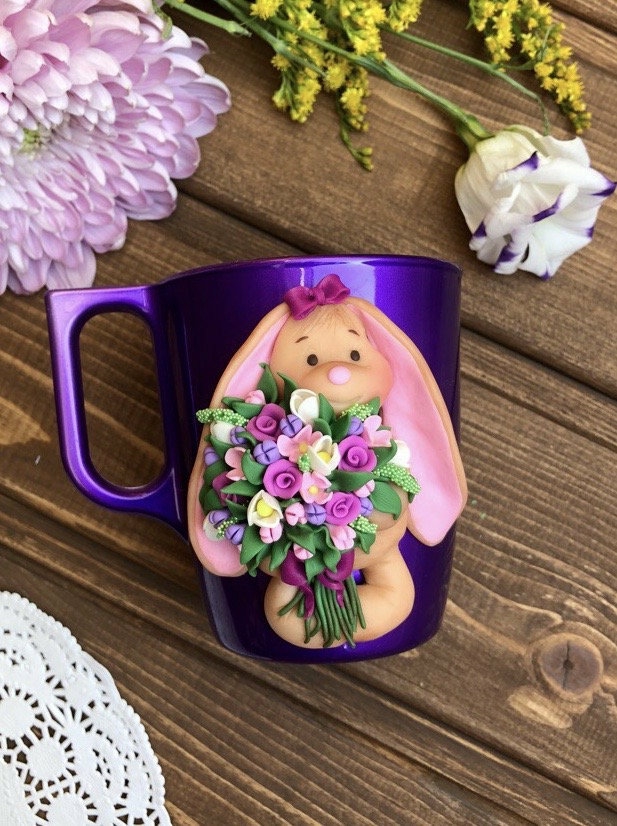 Tableware And Kitchenware | Easter Bunny Coffee Mug, Baby Girl 1St Birthday, Glass Tea Cup With Rabbit Decor, Christmas Gift Kids, Custon Mug Housewares Tableware And Kitchenware