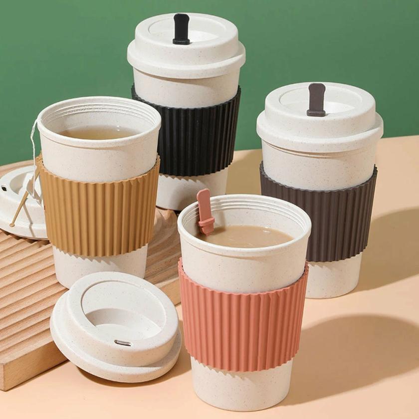 Tableware And Kitchenware | Eco-Friendly Reusable Coffee Cups With Silicone Sleeves Housewares 3IN1-A