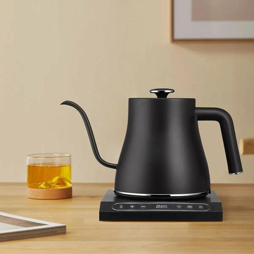 Tableware And Kitchenware | Electric Gooseneck Kettle With Temperature Control Base Housewares Black