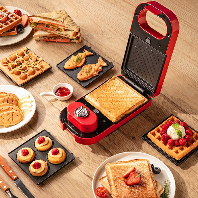 Tableware And Kitchenware | Electric Sandwich Maker Breakfast Machine Multi-Baker Toaster Baking Waffle Maker Takoyaki Toast Pressure Toaster Housewares Tableware And Kitchenware