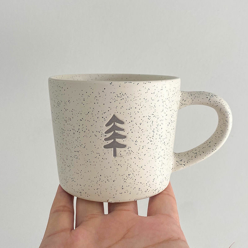 Tableware And Kitchenware | Ins Style Japanese Ceramic Mug Design Mug For Coffee Tea Small Pine Pattern Coffee Cup Oatmeal Breakfast Tea Cup Water Bottle Housewares Tableware And Kitchenware