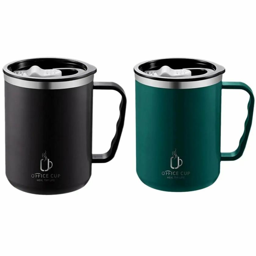 Tableware And Kitchenware | Insulated Stainless Steel Office Mug Set – 2-Pack Housewares Style A