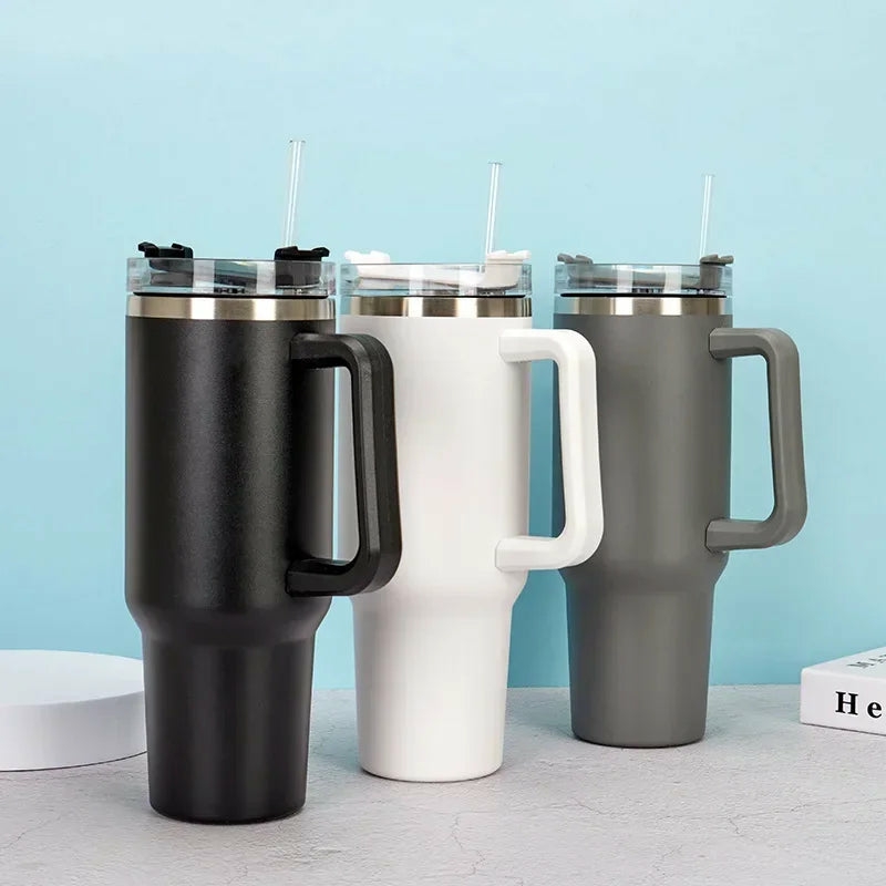 Tableware And Kitchenware | Insulated Tumbler Mug With Lid And Straw Housewares Black