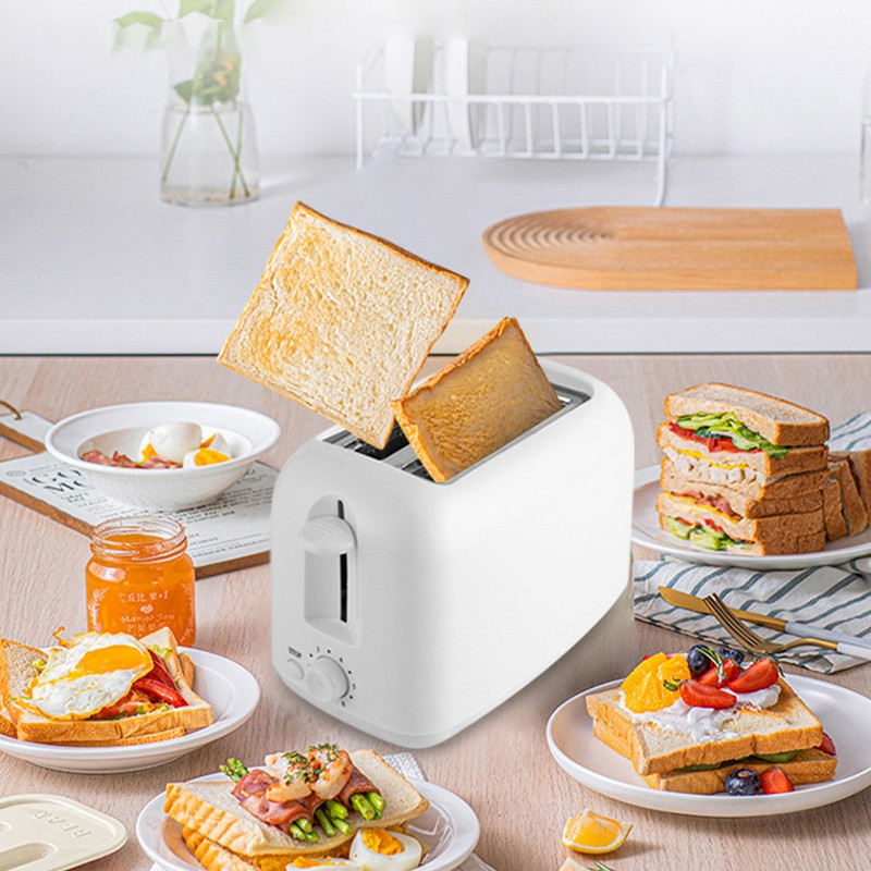 Tableware And Kitchenware | Mini Breakfast Bread Machine Automatic Removable Crumb Tray Toasters 6 Modes 2 Slices Bread Makers Housewares Tableware And Kitchenware