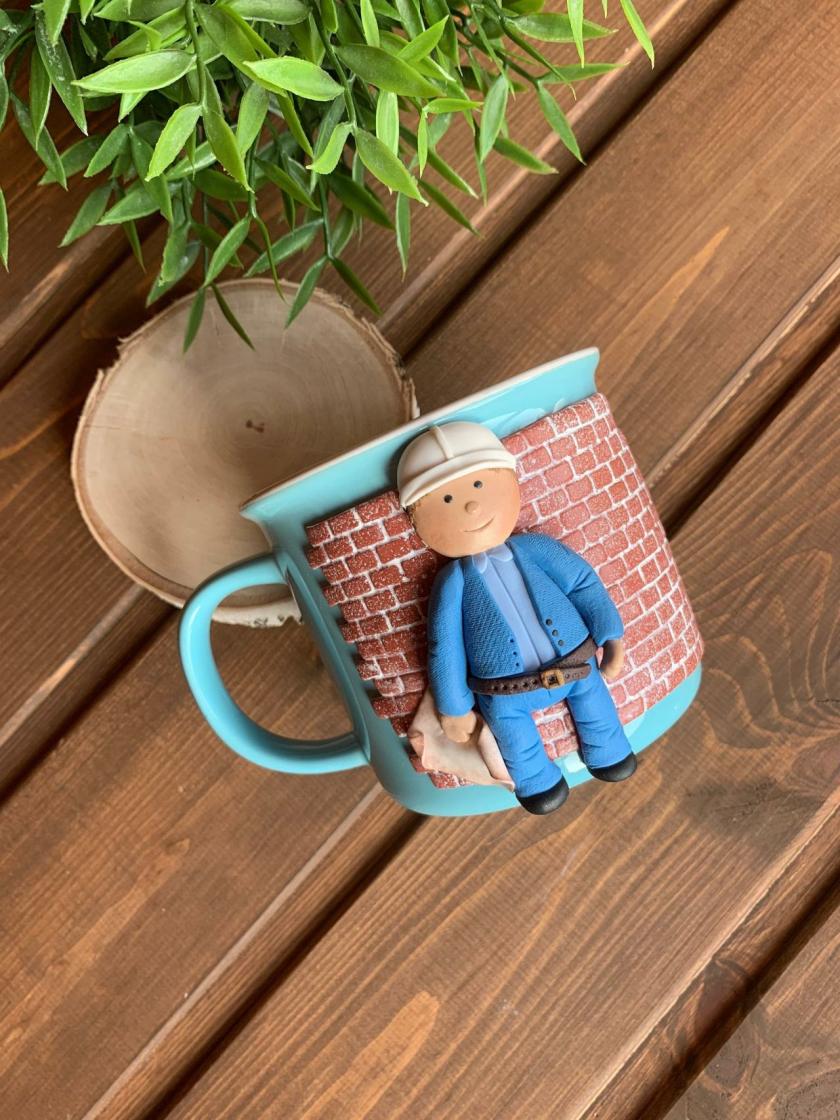 Tableware And Kitchenware | Mug For The Master Of Construction, A Gift For The Builder, A Personalized Mug, A Mug For A Husband, A Custom Mug, A Mug For A Friend Housewares blue