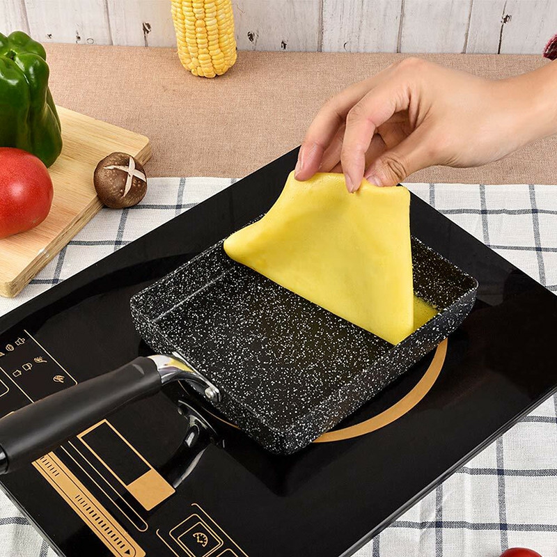 Tableware And Kitchenware | Non-Stick Square Frying Pan Breakfast Omelette Egg Rolled Frying Pot Housewares Tableware And Kitchenware