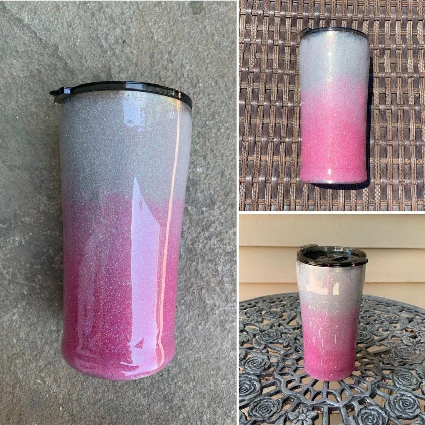 Tableware And Kitchenware | Pink Ombre Glitter Tumbler-Tumbler Cups-Tumbler With Straw-Glitter Tumbler-Tumblers For-Large Tumbler-Custom Tumbler-Ombre Tumbler Housewares Tableware And Kitchenware