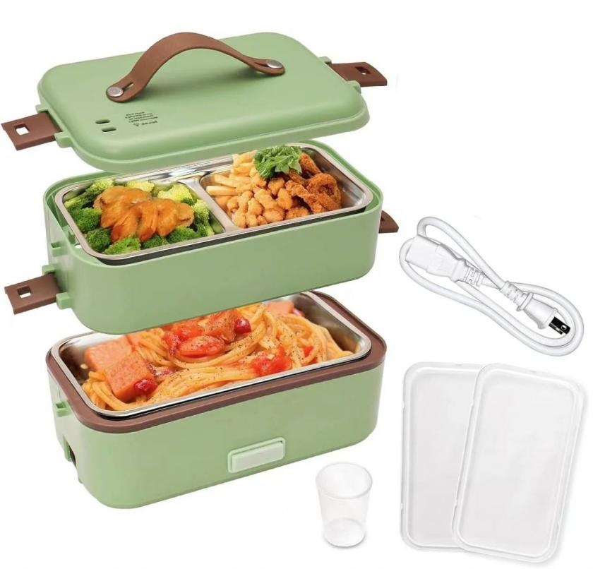 Tableware And Kitchenware | Portable Electric Heating Lunch Box For Meals Housewares Green