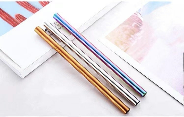 Tableware And Kitchenware | Reusable Stainless Steel Metal Straws | Boba Tea Straws | Rose Gold, Rainbow Straws | Plastic Straws|party Straw Housewares Tableware And Kitchenware