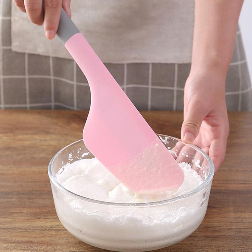 Tableware And Kitchenware | Silicone Cake Cream Spatula Non Stick Omelette Spatula Butter Scraper Flour Mixing Heat Resistant Pastry Scraper Housewares pink