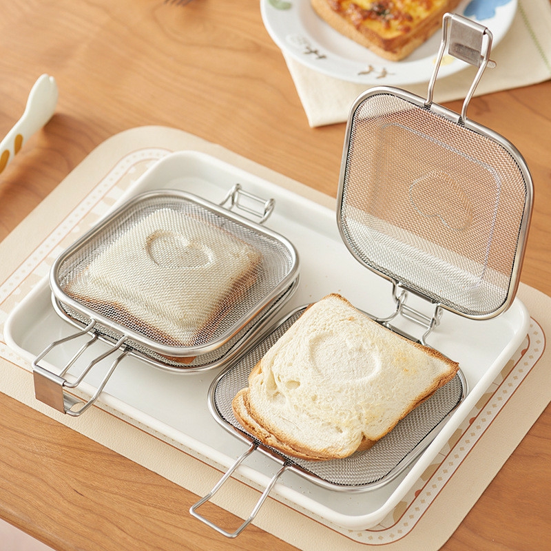 Tableware And Kitchenware | Stainless Steel Sandwich Machine Baking Mold Bread Toaster Breakfast Machine Housewares Tableware And Kitchenware