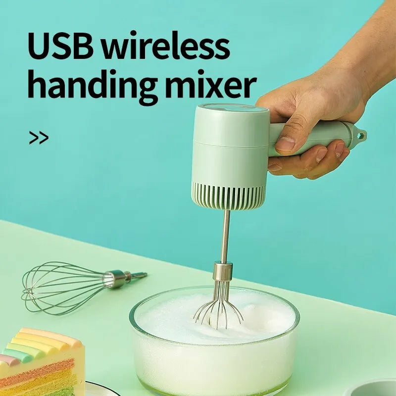 Tableware And Kitchenware | Usb Wireless Handheld Mixer With Rechargeable Battery Housewares Green