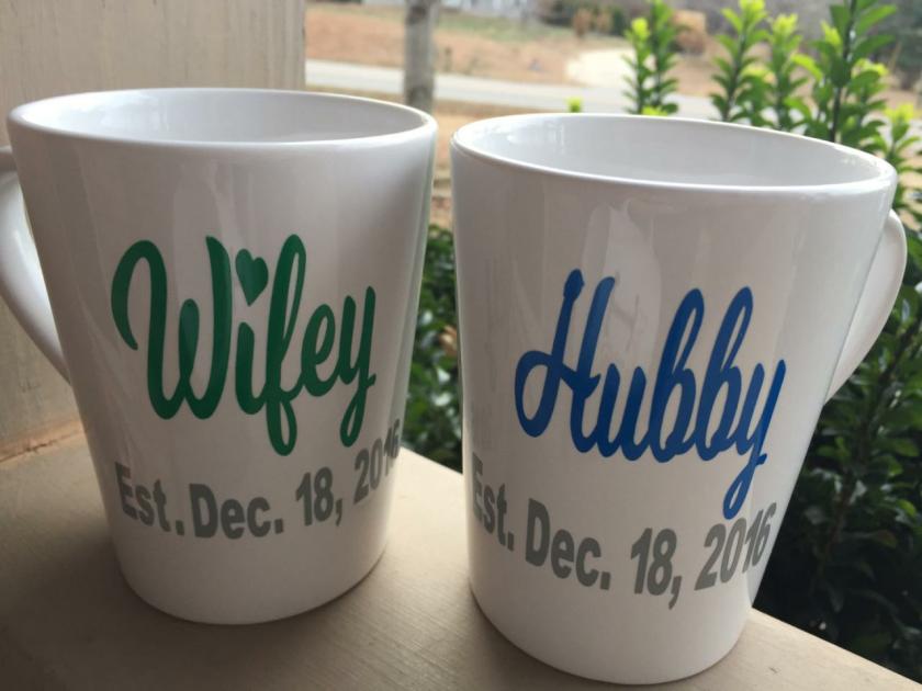 Tableware And Kitchenware | Wifey And Hubby Est Coffee/Tea Mug Set Housewares Black