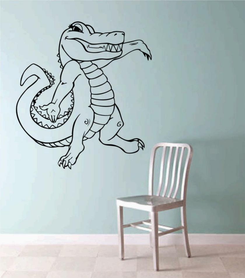 Wall Decals | Aligator Version 102 Vinyl Wall Decal Sticker Zoo Modern Wall Mural Art Animal Housewares Wall Decals