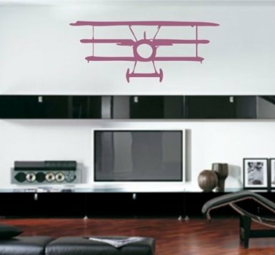 Wall Decals | Bi-Plane Decal Sticker Wall Decal Art Housewares Wall Decals