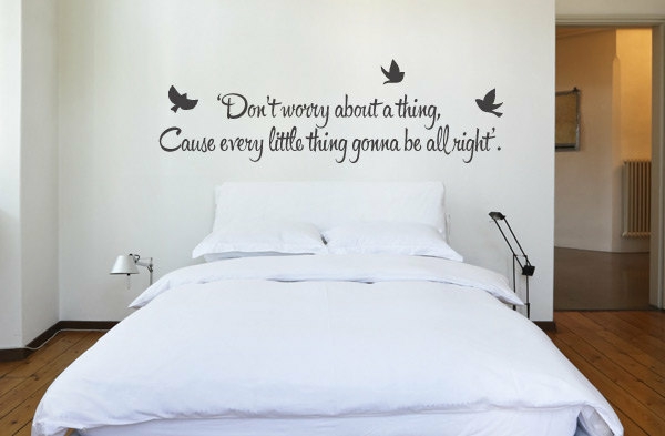 Wall Decals | Bob Marley ‘Don’T Worry’ Quote Wall Sticker – Bob Marley Music Lyric Wall Decal – Every Litlle Thing Is Gonna Be Housewares Wall Decals