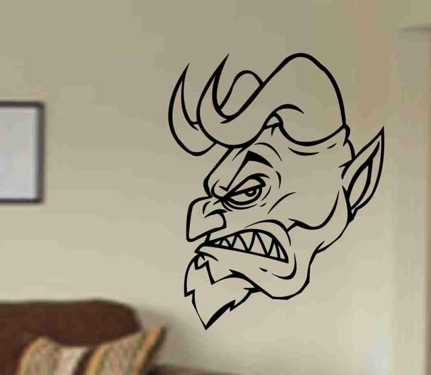 Wall Decals | Devil Version 105 Wall Vinyl Decal Sticker Art Graphic Sticker Devils Satan Housewares Wall Decals