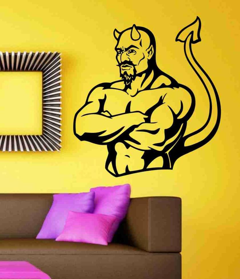 Wall Decals | Devil Version 106 Wall Vinyl Decal Sticker Art Graphic Sticker Devils Satan Housewares Wall Decals