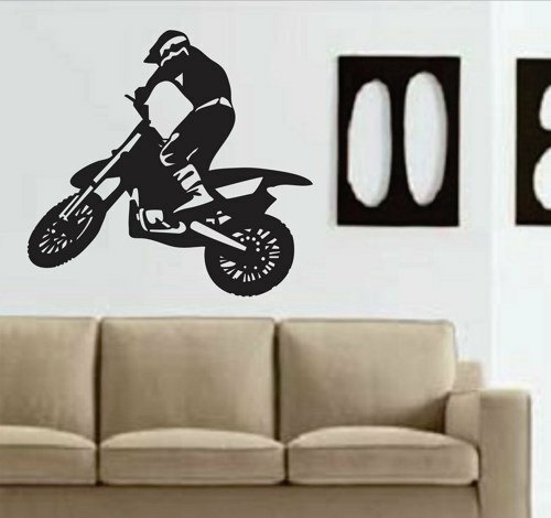 Wall Decals | Dirtbike Rider Wall Decal Sticker Mx X Games Trick Racing Motorcycle Series Wall Decal Sticker Item 101 Teen Room Decor Housewares Wall Decals