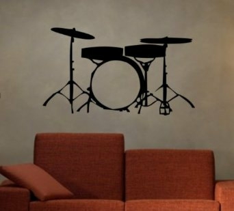 Wall Decals | Drum Set Version 102 Wall Mural Decal Sticker Music Housewares Wall Decals