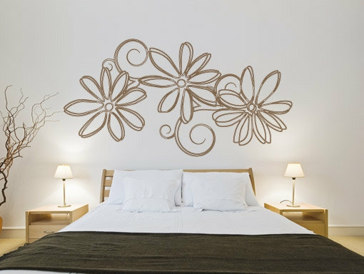 Wall Decals | Floral Outline Sticker Nature Wall Decal For Housewares Housewares Wall Decals