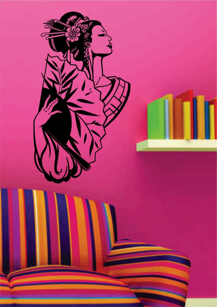 Wall Decals | Geisha Girl Version 101 Wall Decal Sticker Art Graphic Housewares Wall Decals