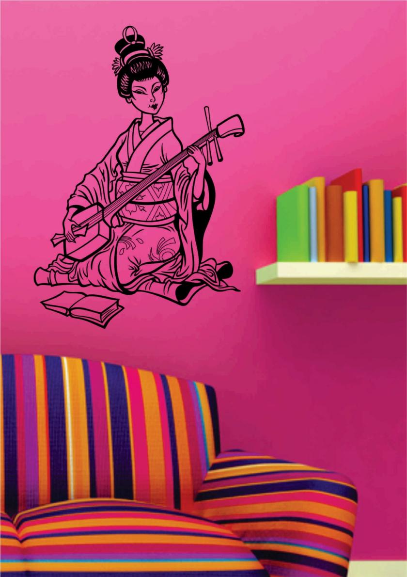 Wall Decals | Geisha Girl Version 102 Wall Decal Sticker Art Graphic Housewares Wall Decals