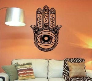 Wall Decals | Hamsa Hand Version 105 Decal Sticker Wall Vinyl Art Blessings Power Strength Housewares Wall Decals