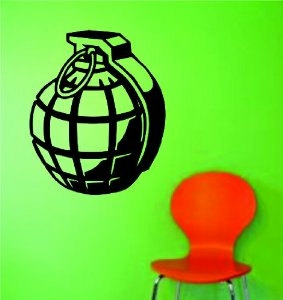 Wall Decals | Hand Grenade Wall Decal Sticker Art Graphic Housewares Wall Decals