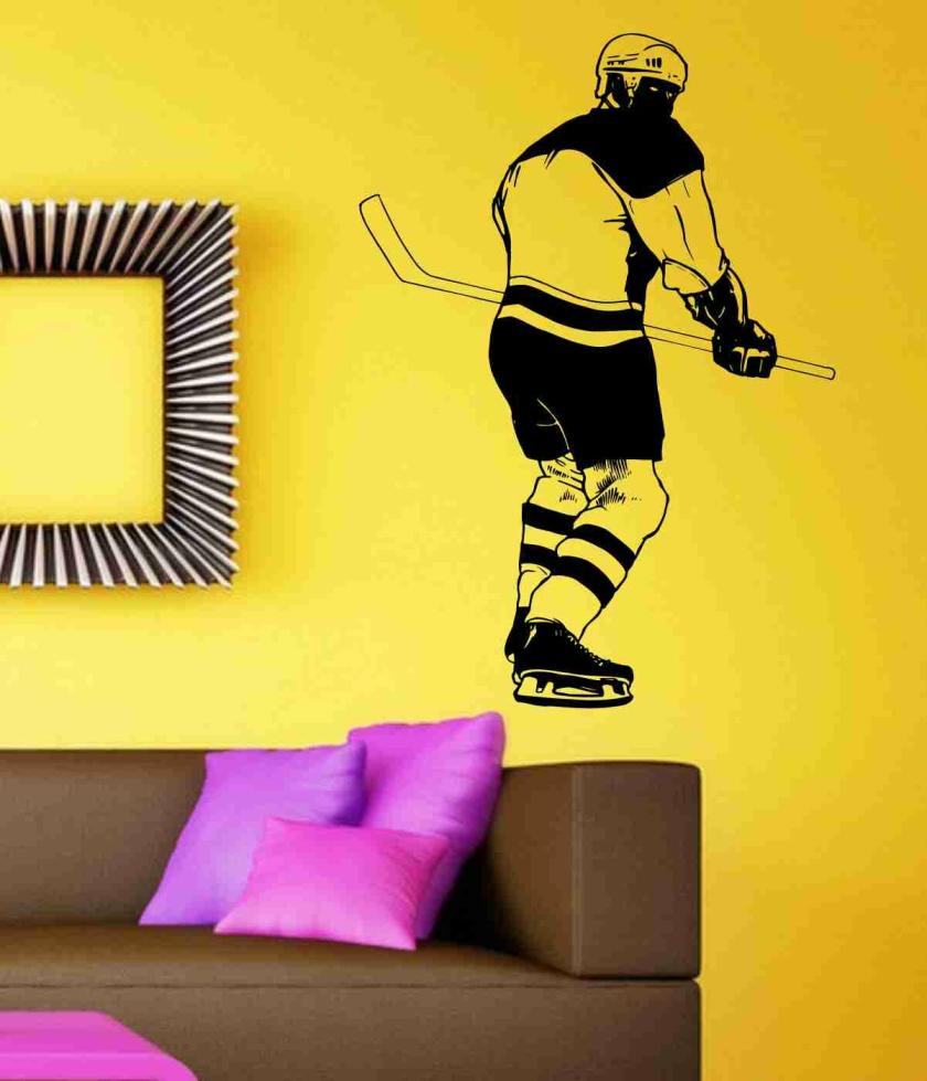 Wall Decals | Hockey Version 113 Player Wall Vinyl Wall Decal Sticker Art Sports Kid Children Nursery Boy Teen Housewares Wall Decals