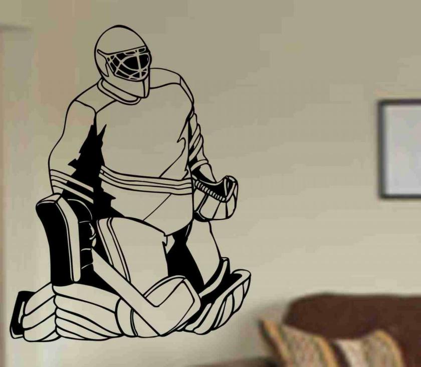 Wall Decals | Hockey Version 114 Ice Hockey Goalie Wall Vinyl Wall Decal Sticker Art Sports Kid Children Nursery Boy Teen Housewares Wall Decals