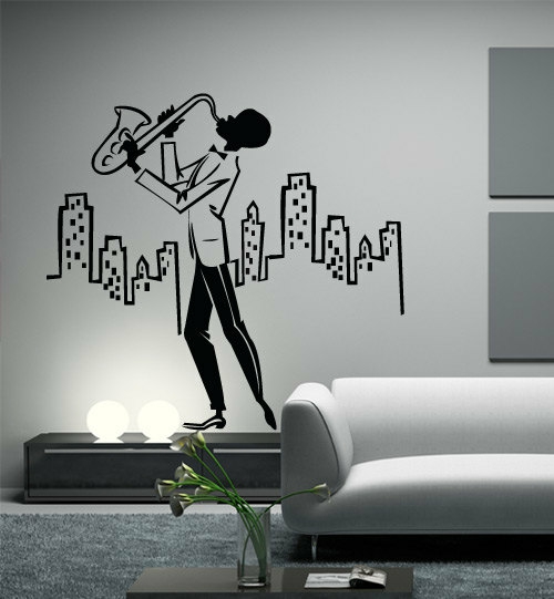 Wall Decals | Jazz In The City Vintage Decal For Housewares Housewares Wall Decals