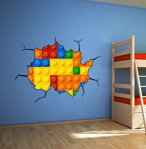 Wall Decals | Lego Effect Style Brick Wall Decal Vinyl For Housewares Handmade And Designed Not Associated With Lego Brand Housewares Wall Decals