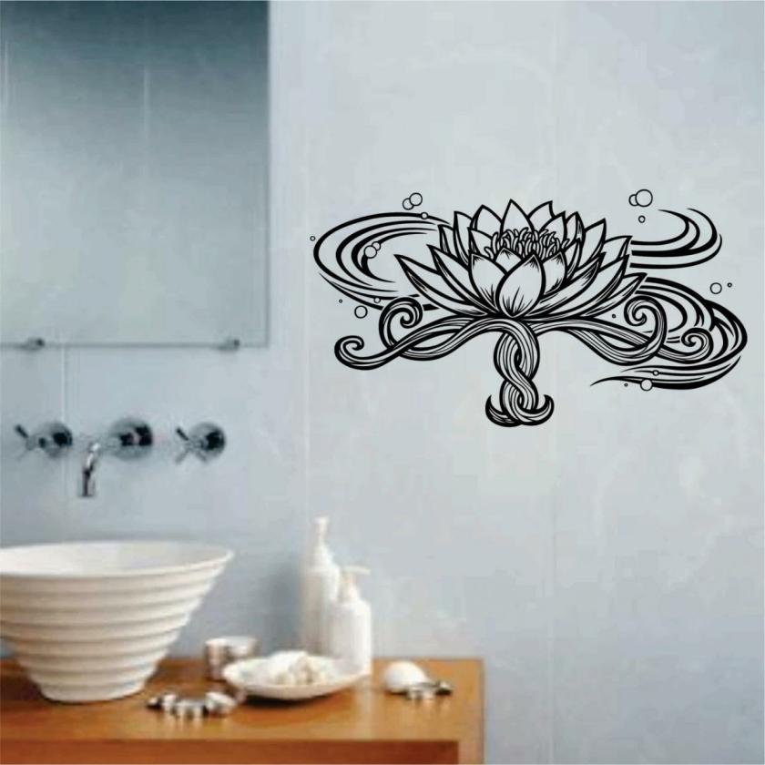 Wall Decals | Lotus Flower Version 102 Wall Decal Sticker Art Graphic Housewares Wall Decals