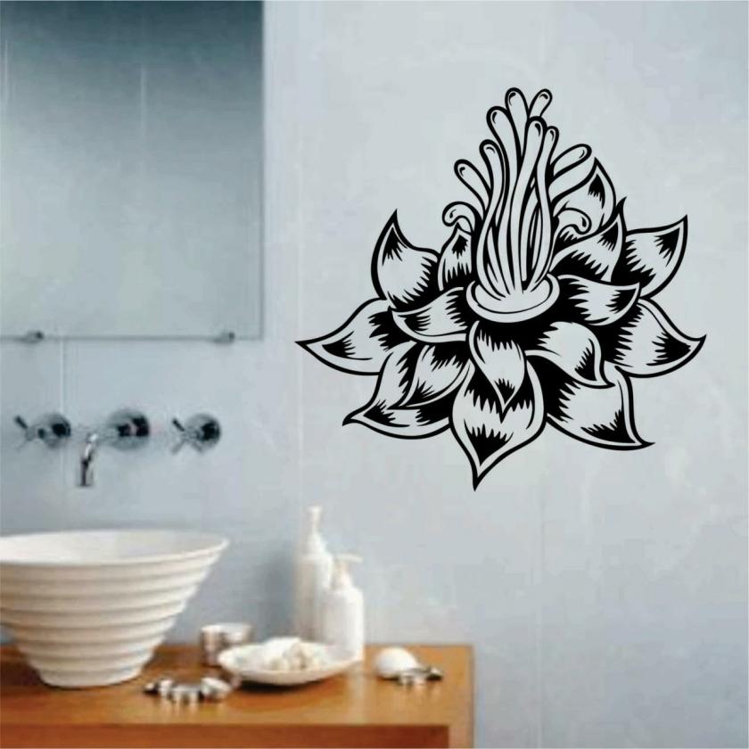 Wall Decals | Lotus Flower Version 103 Wall Decal Sticker Art Graphic Housewares Wall Decals