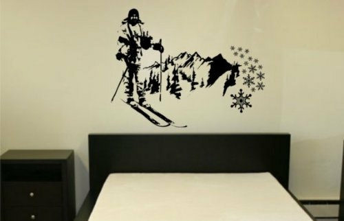 Wall Decals | Mountain Skier Wall Decal Sticker Housewares Wall Decals