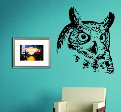 Wall Decals | Owl Head Sticker Wall Decal Animal Bird Art Graphic Housewares Wall Decals