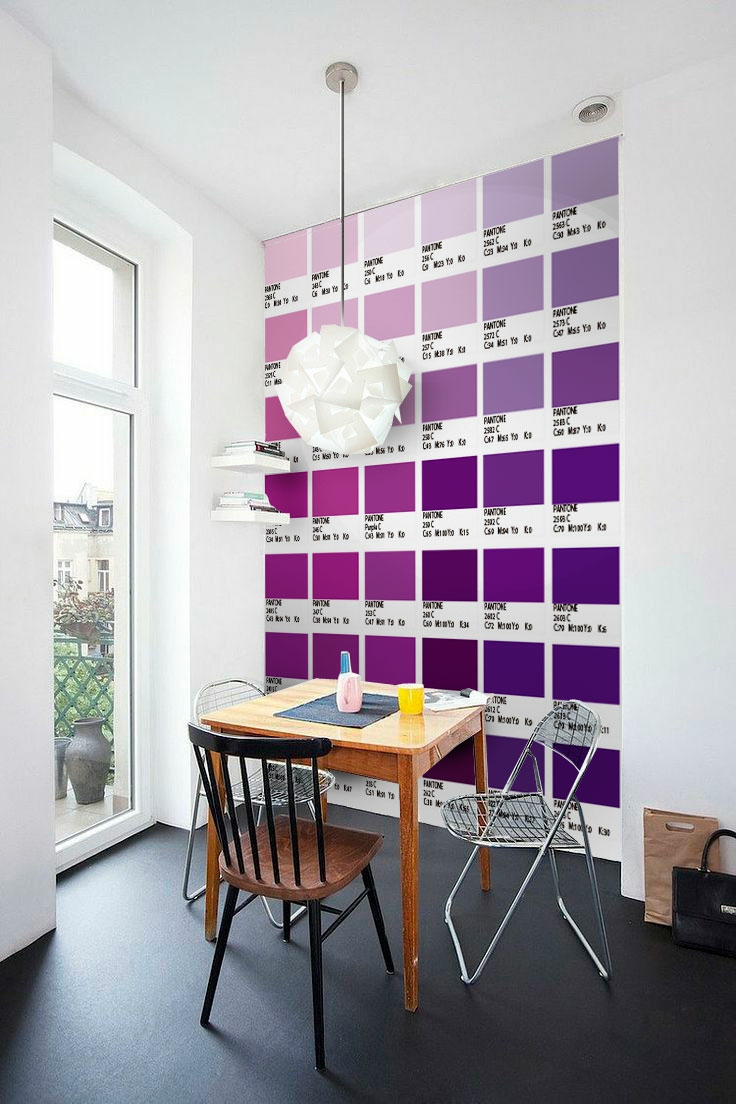 Wall Decals | Pantones Tiles Stickers Violet Color (Pack With 56) – 4 X 4 Inches Housewares Wall Decals