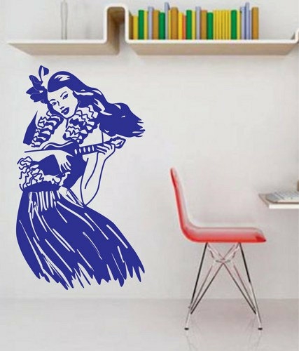 Wall Decals | Retro Hula Girl Wall Decal Sticker Housewares Wall Decals