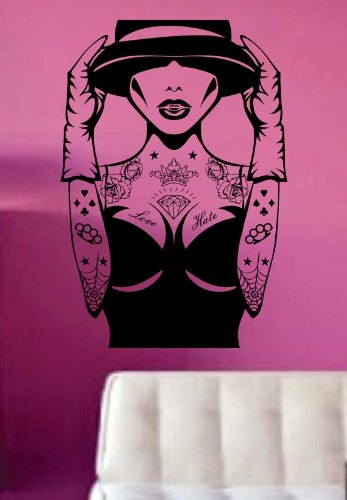 Wall Decals | Retro Pin Up Girl Version 103 Wall Decal Sticker Housewares Wall Decals