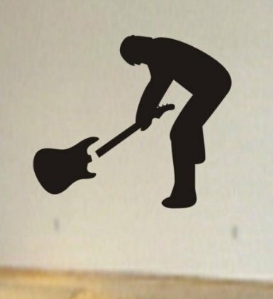 Wall Decals | Rocker Breaks Guitar Wall Mural Decal Sticker Music Housewares Wall Decals