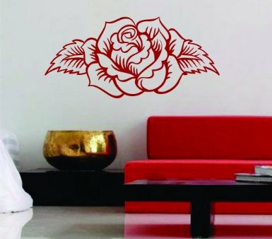 Wall Decals | Rose Design Wall Decal Sticker Flowers Housewares Wall Decals