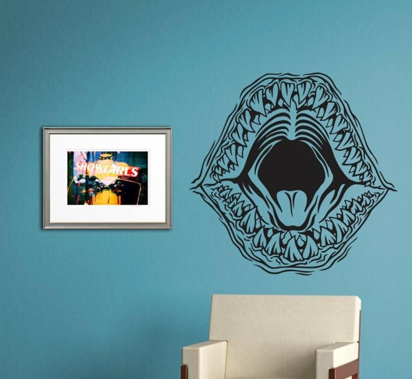 Wall Decals | Shark Mouth Decal Sticker Wall Art Graphic Fish Ocean Scuba Dive Housewares Wall Decals