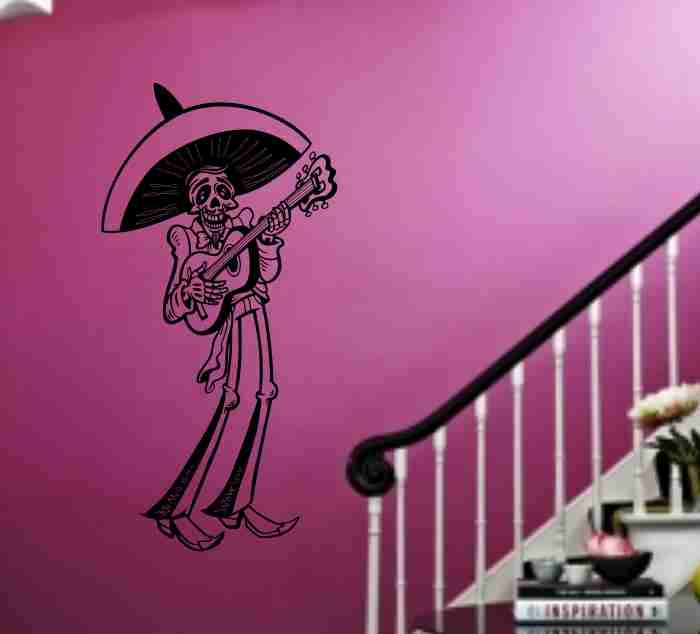 Wall Decals | Skeleton Version 103 Day Of The Dead Wall Vinyl Decal Sticker Art Graphic Sticker Sugar Skull Housewares Wall Decals