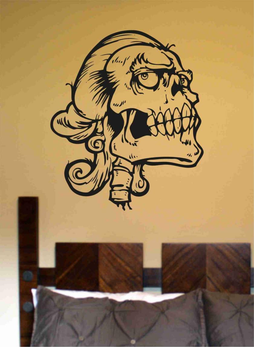 Wall Decals | Skull Version 114 Bones Wall Vinyl Decal Sticker Art Graphic Sticker Skulls Housewares Wall Decals