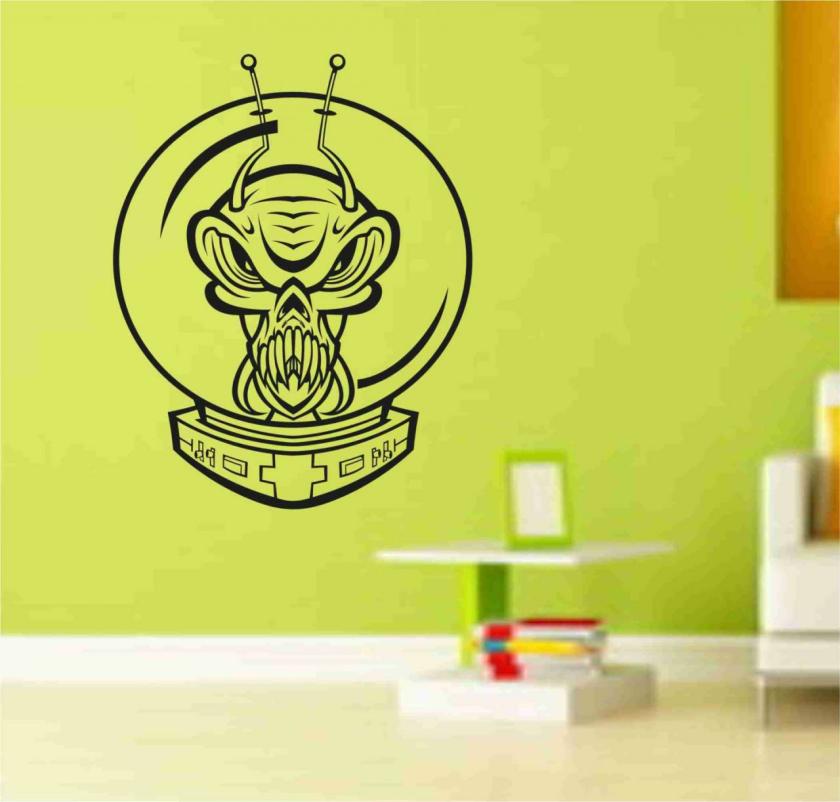 Wall Decals | Skull Version 115 Bones Alien Wall Vinyl Decal Sticker Art Graphic Sticker Skulls Housewares Wall Decals