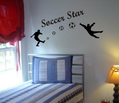 Wall Decals | Soccer Players Shooting Goal Decal Sticker Wall Housewares Wall Decals