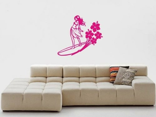 Wall Decals | Surfer Girl Decal Sticker Wall Housewares Wall Decals